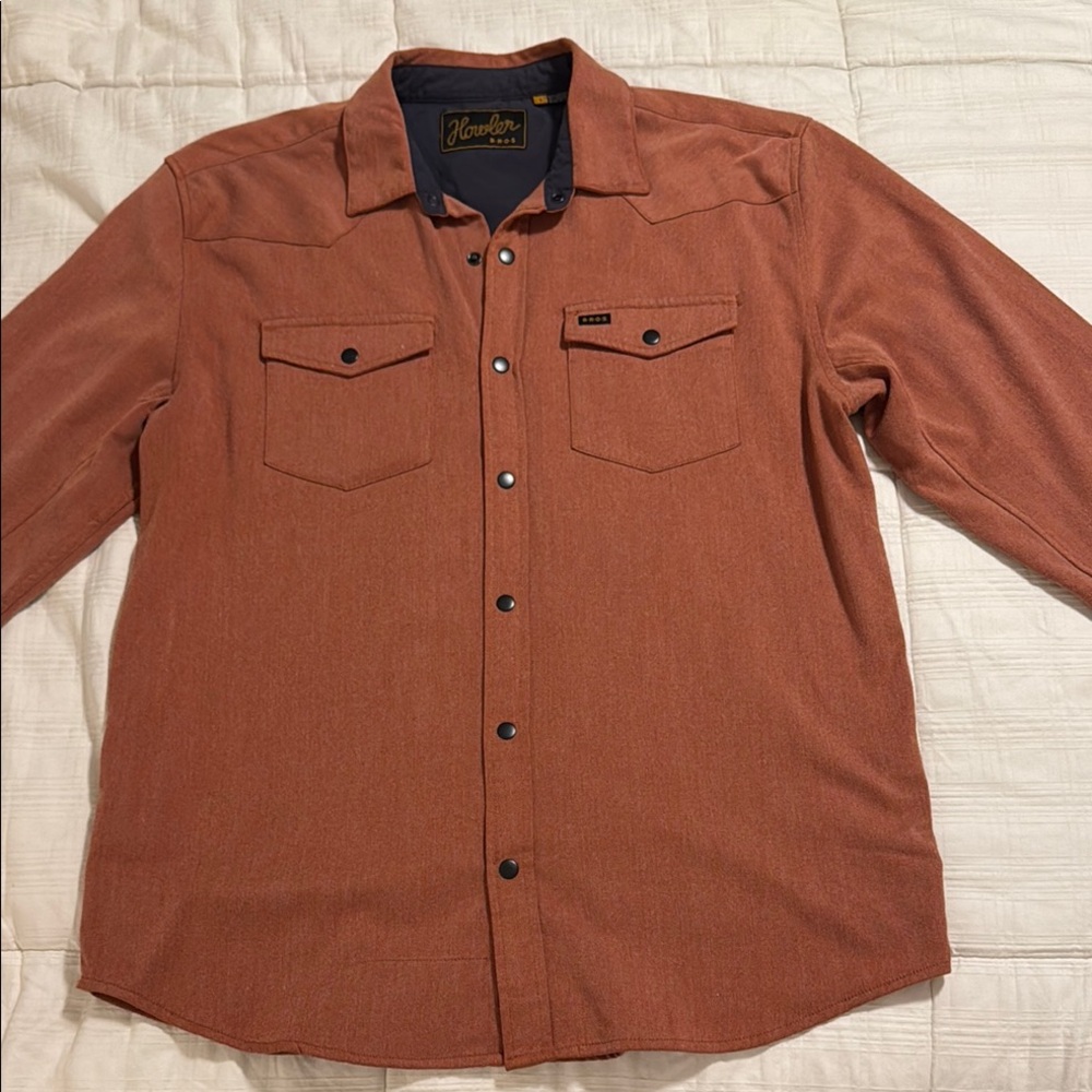 Howler Bros Men's Rust Button-Up Shirt